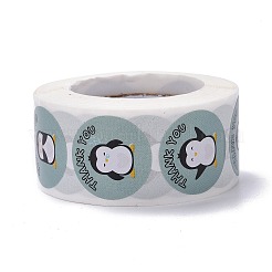 Flat Round Paper Thank You Stickers&nbsp;LS-DIY-C042-12B