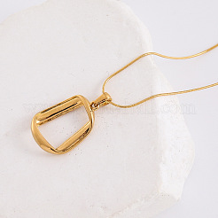 Vintage 304 Stainless Steel Trapezoid Pendant Necklaces&nbsp;WL0350