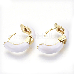 Brass Huggie Hoop Earrings&nbsp;EJEW-S209-01F