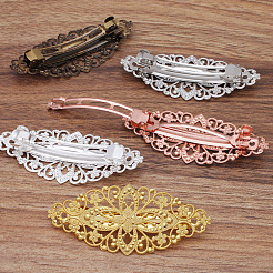 Brass Hair Barrettes&nbsp;OHAR-PW0001-199P