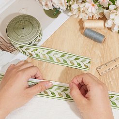 12.5m Vintage Jacquard Polyester Ribbon&nbsp;OCOR-CY0003-83A