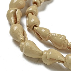 Spray Painted Natural Spiral Shell Beads Strands&nbsp;BSHE-G039-08D