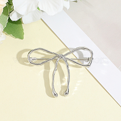 Bowknot Alloy Brooches for Women&nbsp;JEWB-WH20003-09P