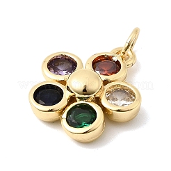 Valentine's Day Brass Micro Pave Colorful Cubic Zirconia Pendants&nbsp;KK-Z160-04G