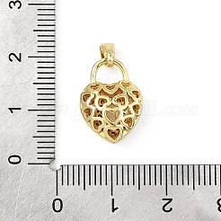 Brass Micro Pave Clear Cubic Zirconia Pendants&nbsp;CU-B002-06G