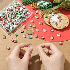 200Pcs Christmas Themes Handmade Polymer Clay Beads&nbsp;CLAY-CJ0001-95