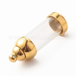 304 Stainless Steel Glass Bottle Pendants&nbsp;STAS-O160-03G