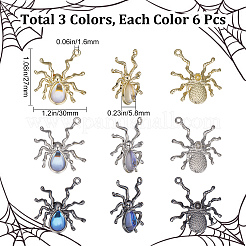 18Pcs 3 Colors Halloween Rack Plating Alloy Pendants&nbsp;FIND-SC0004-23