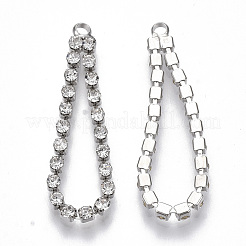 Brass Rhinestone Cup Chain Pendants&nbsp;KK-R129-07P
