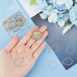 36Pcs 6 Style 201 & 304 Stainless Steel Linking Rings&nbsp;STAS-UN0054-38