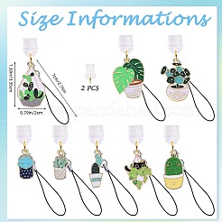 10Pcs Alloy Enamel Mobile Straps&nbsp;HJEW-SW00132-04