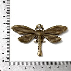 Tibetan Style Alloy Dragonfly Pendant Rhinestone Settings&nbsp;TIBEP-922-AB-FF