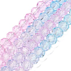 Transparent Painted Glass Beads Strands&nbsp;X1-DGLA-A034-T8mm-A22
