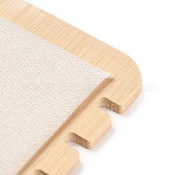 12-Slot Bamboo L-Shaped Necklace Organizer Display Stands with Velvet Mat&nbsp;NDIS-F005-01D