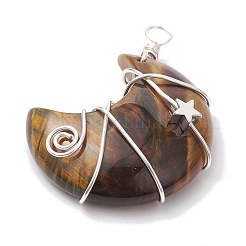 Natural Mixed Stone Copper Wire Wrapped Pendants&nbsp;PALLOY-JF02686