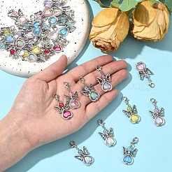 60Pcs 6 Style Acrylic & Alloy Pendant Decorations&nbsp;HJEW-YW00130