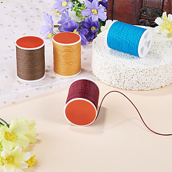 4 Rolls 4 Colors Round Waxed Polyester Cord&nbsp;YC-TA0001-28