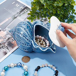Ocean Style Porcelain Storage Jar with Lid&nbsp;AJEW-WH0348-180E
