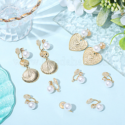 10Pcs Round Brass Brass Micro Pave Clear Cubic Zirconia Ear Cuff Findings&nbsp;KK-BBC0022-45