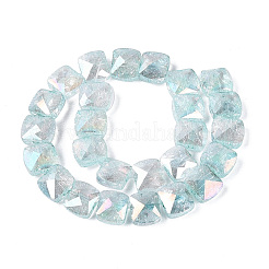 Electroplate Transparent Crackle Glass Beads Strands&nbsp;EGLA-Q135-02A-B02
