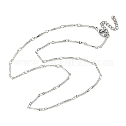 304 Stainless Steel Twisted Bar Chains Necklaces&nbsp;NJEW-JN05264