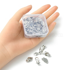 50Pcs Iron Clip-on Earring Settings&nbsp;IFIN-YW0003-03