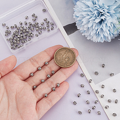 100Pcs Barrel Tibetan Style Alloy Spacer Beads&nbsp;TIBEB-LP0001-04