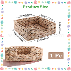Raffia Woven Tissue Box&nbsp;AJEW-WH20011-01