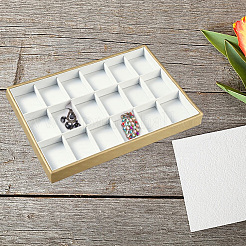 1Pc 18 Grids Imitation Leather Jewelry Trays&nbsp;CON-CL0001-02A
