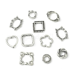 100Pcs 10 Styles Tibetan Style Alloy Bead Frame&nbsp;FIND-CJ0003-76