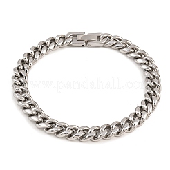 304 Stainless Steel Cuban Link Chain Bracelets&nbsp;BJEW-G766-01P-02
