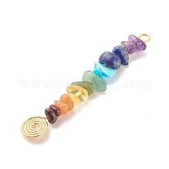 Chakra Natural & Synthetic Gemstone Copper Wire Wrapped Big Pendants&nbsp;PALLOY-JF01610