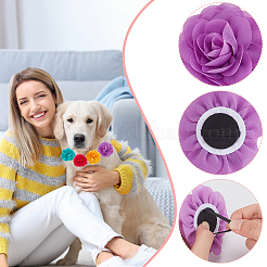 8Pcs 8 Colors Polyester Flower Ornament Accessories&nbsp;DIY-GF0010-64A