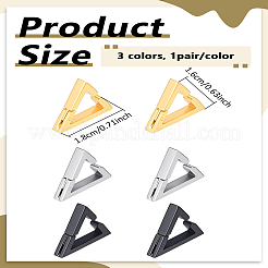 6Pcs 3 Colors Stailess Steel Cuff Earrings&nbsp;EJEW-LP0007-052