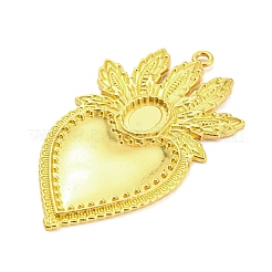 Alloy Pendant Cabochon Settings&nbsp;PALLOY-H132-02G-01