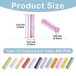 12 Styles Mixed Style Glass Round Bugle Beads&nbsp;GLAA-YW0004-94