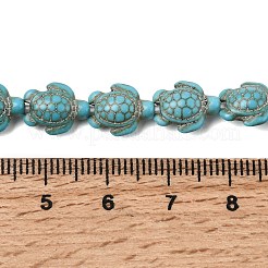 Synthetic Turquoise Beads Strands&nbsp;G-E456-35D-8x10mm-03
