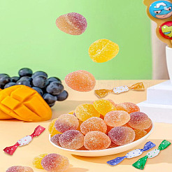320Pcs 4 Colors Rectangle with Polka Dot Pattern Paper Bakeware Bag&nbsp;ABAG-LP0001-02