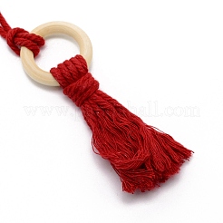 Christmas Theme Cotton Weave Pendant Decorations&nbsp;HJEW-TAC0012-01