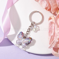 Glass & Acrylic Butterfly Keychain&nbsp;KEYC-JKC00649-02