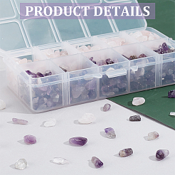 Natural Amethyst and Natural Rose Quart Chips Beads&nbsp;G-PH0031-02