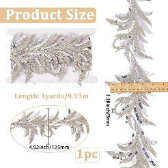 1 Yard Polyester Computerized Embroidery Cloth Ornament Accessories&nbsp;DIY-GF0013-65B
