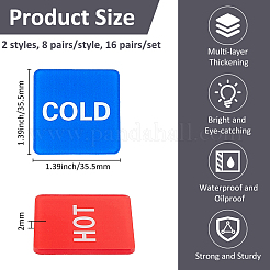 16 Pairs 2 Style Acrylic Public Signs&nbsp;DIY-FH0008-28A