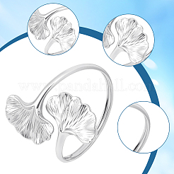 Ginkgo Leaf Iron Napkin Rings&nbsp;AJEW-WH20070-110S