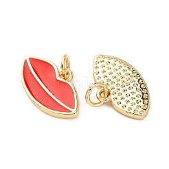 Brass Enamel Pendants&nbsp;KK-K408-30G