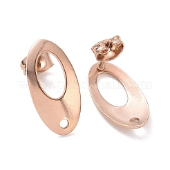 Ion Plating(IP) 304 Stainless Steel Stud Earring Findings&nbsp;STAS-Q231-07RG