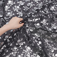Halloween Polyester Mesh Fabric&nbsp;AJEW-WH0314-852D