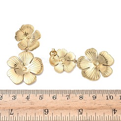304 Stainless Steel Flower Dangle Stud Earrings&nbsp;EJEW-K268-70G