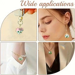 10Pcs 10 Styles Rack Plating Alloy Rhinestone Enamel Pendants&nbsp;ENAM-YW0008-30