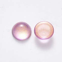 Transparent Spray Painted Glass Cabochons&nbsp;GLAA-S190-013C-F09